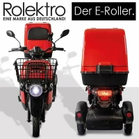 Rolektro E-Carrier 25 Km/h V3 Lithium Rot mit XXL Koffer