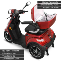 Rolektro E-Trike  25Km/h  V2 Rot  60V-20Ah Bleigell Akku  1000 Watt