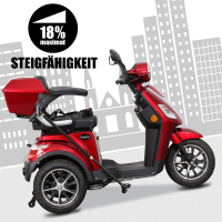 Rolektro E-Trike  25Km/h  V2 Rot  60V-20Ah Bleigell Akku  1000 Watt