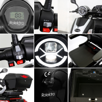 Rolektro E-Trike 25 Km/h V2 Schwarz 60V-20Ah Bleigel  Akku 1000 Watt